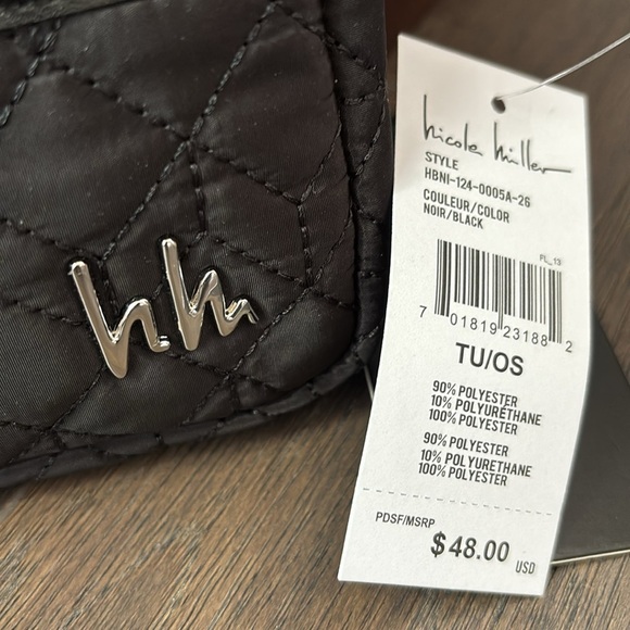 Nicole Miller Crossbody,adjustable waist bag/fanny pack,double zipper,quilted - Picture 2 of 14